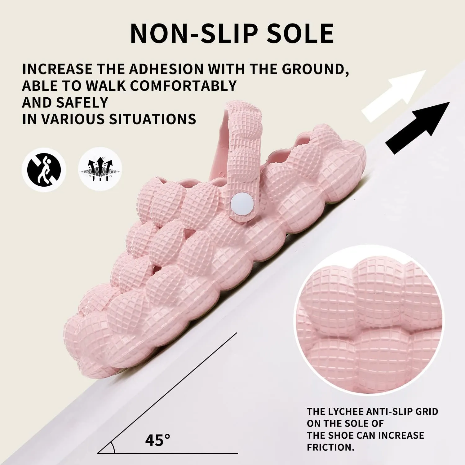 Bubble Slides with charms for Women Men, Non-slip Bubble Slippers, Soft EVA Golf Ball Slides, Cloud Cushion Thick Sole Spa Slides Slippers for Gym Shower Bedroom Home Sandals