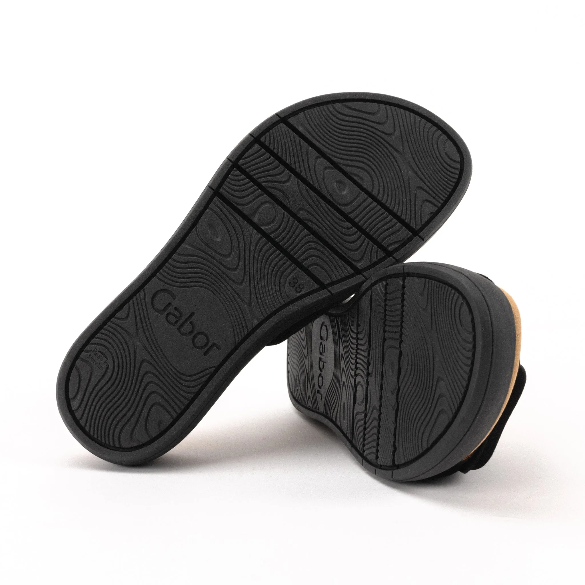 BUCKLE SLIDE - BLACK - NUBUCK