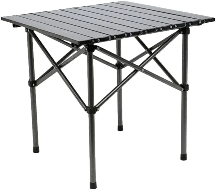 Camping Folding Table and Chair Set Outdoor Portable Camping Chair Egg roll Table Aluminum Alloy Picnic Table,Square