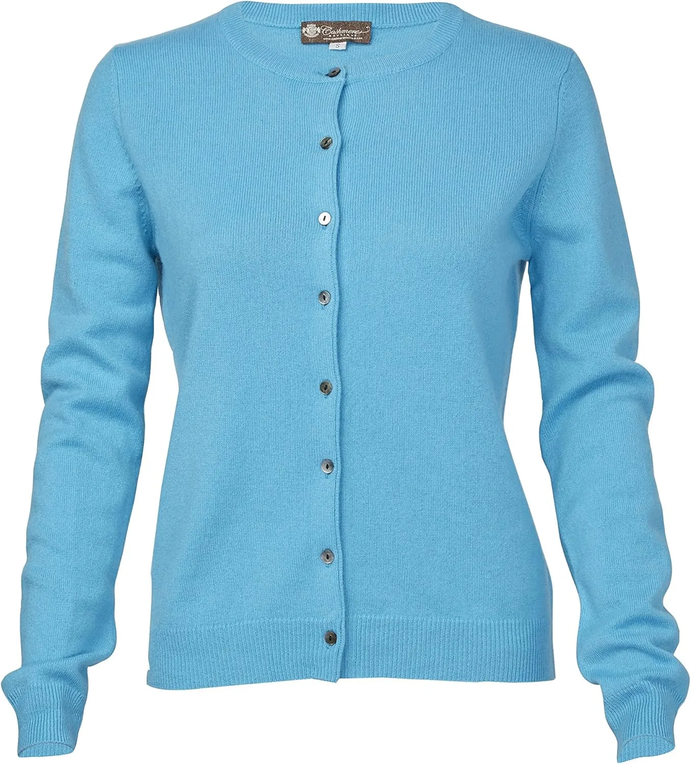 Cashmere Boutique 100% Pure Cashmere Women Cardigan Sweater - Round Neck, Long Sleeve, Button Down, Soft and Warm Sweater