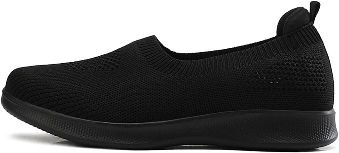 ChicWind Women's Mesh Walking Loafer Shoes Slip on Sock Sneakers Easy Nurse Flat Work Shoes