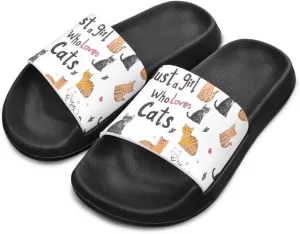 Children's Slippers Beach Sandals Slide Sandals Filp-Flops for Unisex Kids Boys Girls Gift for Daughters Sons Little Brothers Sisters Black Sole Little Kid Size 11-Big Kid Size 3