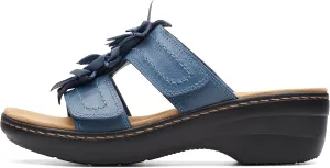 Clarks Women's Merliah Raelyn Slide Sandal, Blue Leather, 9