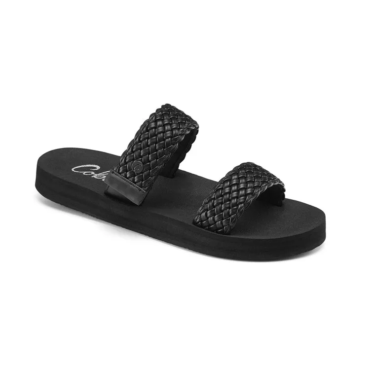 Cobian Black Braided Bounce Womens Slide Sandals BBS21-001