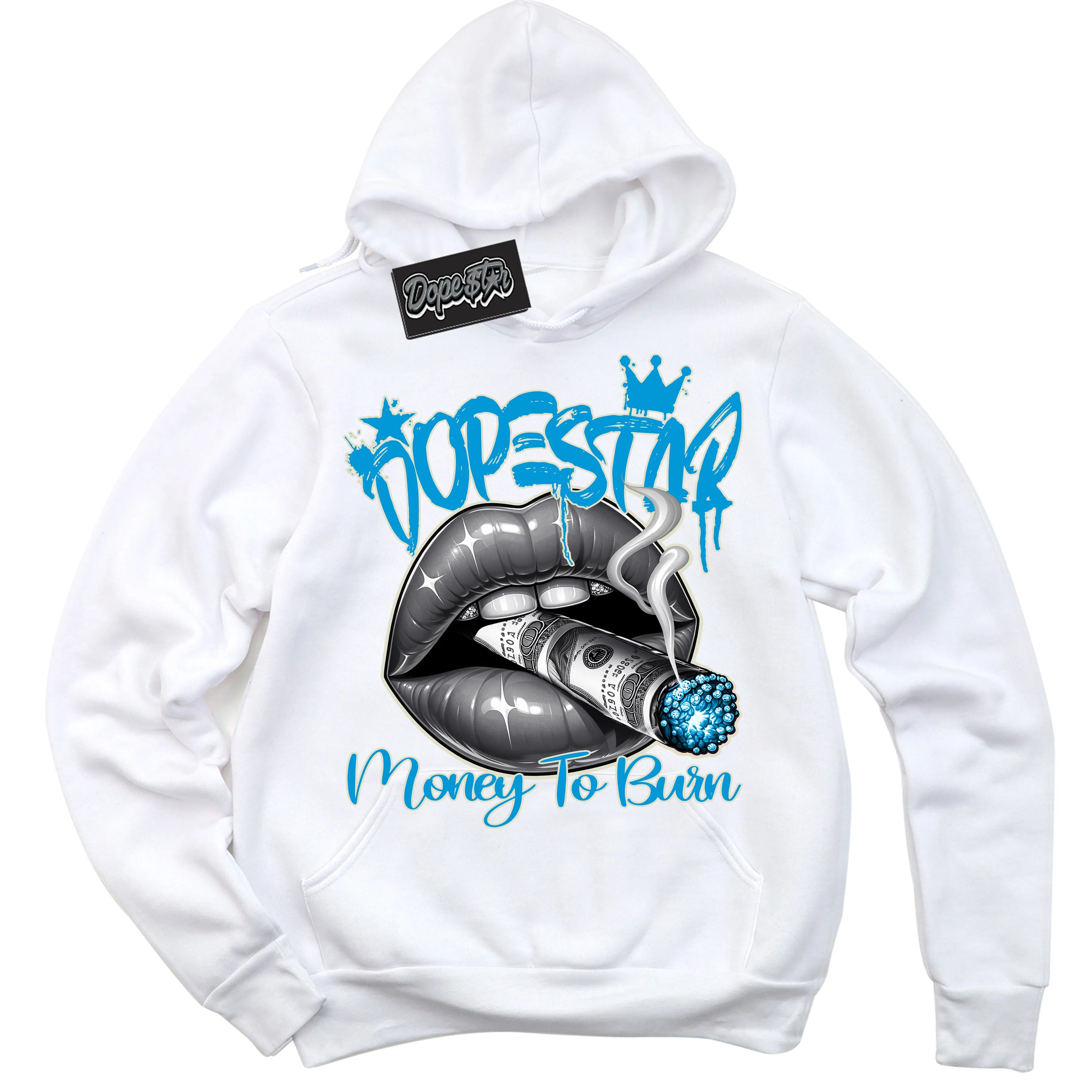 Coconut Milk University Blue Dunk Sneaker Hoodie Money To Burn Graphic