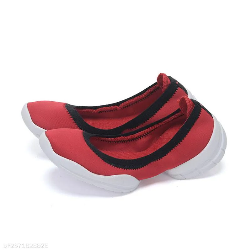 Color Block  Flat  Elastic  Round Toe  Casual Sneakers