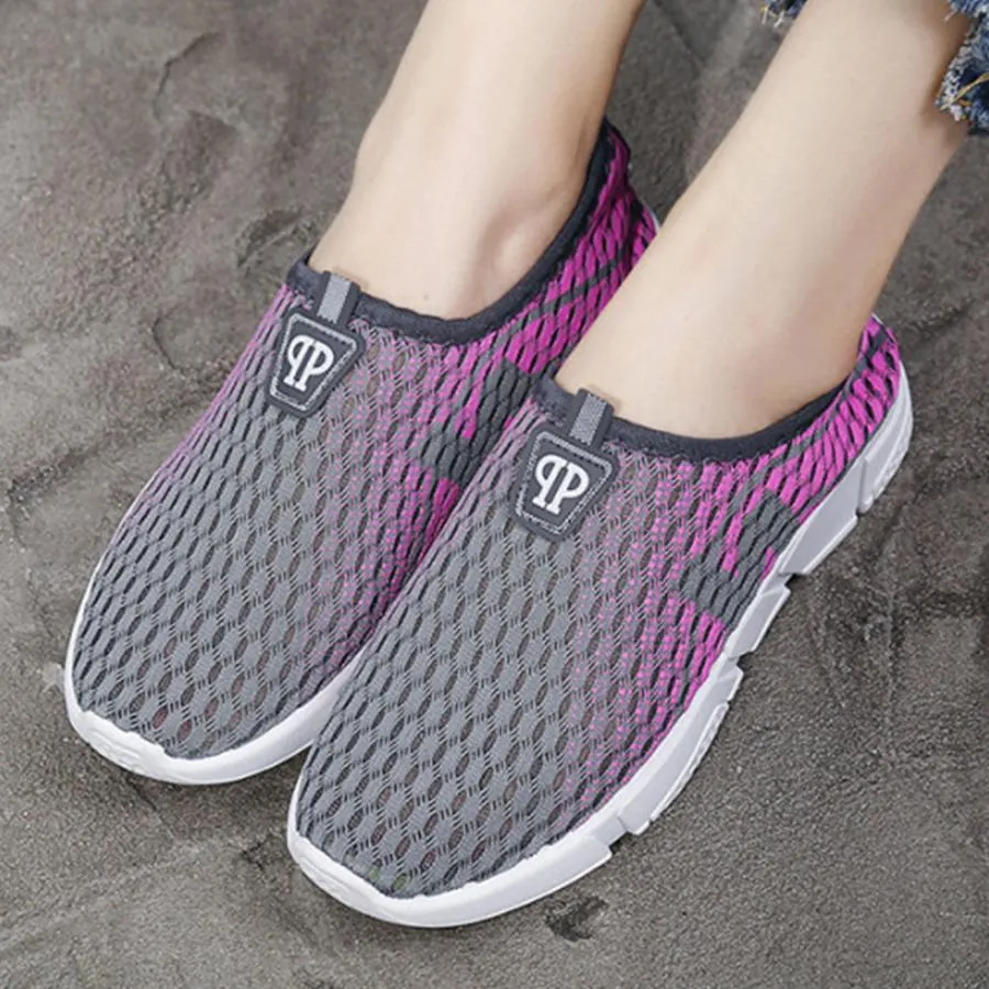 Color Block  Flat  Round Toe  Casual Sport Sneakers