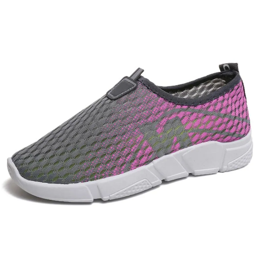 Color Block  Flat  Round Toe  Casual Sport Sneakers