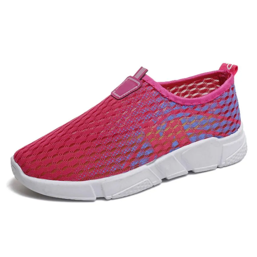 Color Block  Flat  Round Toe  Casual Sport Sneakers
