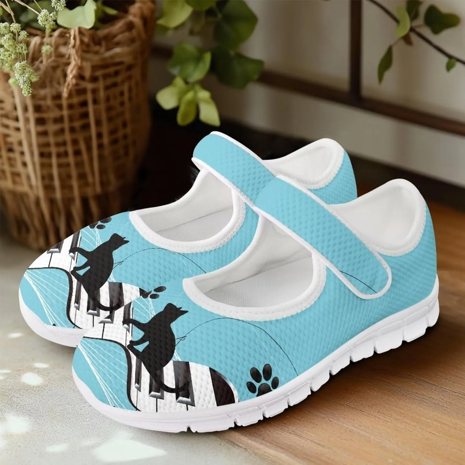 Coloranimal Flats for Women Slip On Shoes Mary Jane Shoes with Anti Skid Sole Casual Flat Shoes Dressy Comfortable Round Toe Ankle Shoes