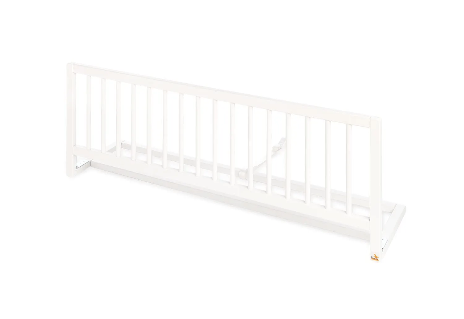 Comfort Bed Safety Gate for Children - Foldable, Solid Beech Wood, Painted White, 115 x 40 x 32 cm, Safe Fall Protection, No Assembly