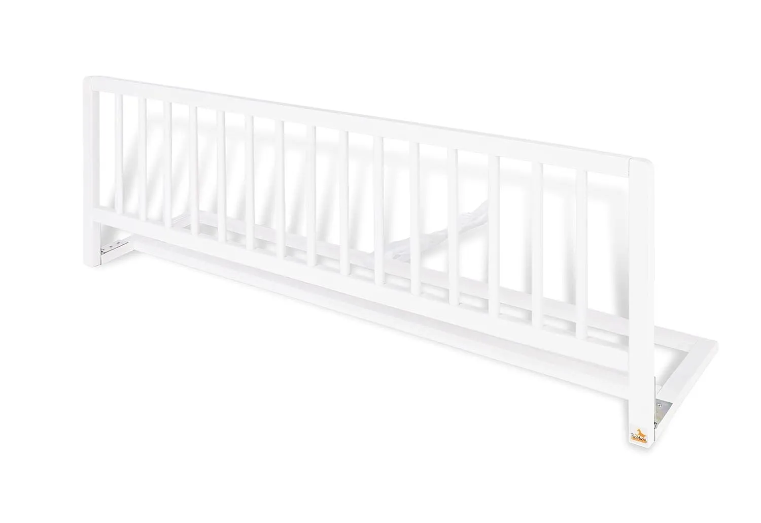 Comfort Bed Safety Gate for Children - Foldable, Solid Beech Wood, Painted White, 115 x 40 x 32 cm, Safe Fall Protection, No Assembly