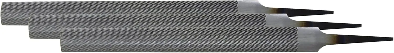 Cooper Hand Tools Nicholson 05190N 14"" Half Round Pipeliner File (Pack of 3), Silver