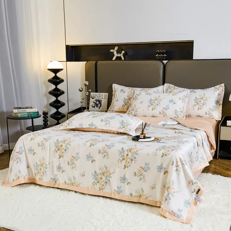 Country Style Floral Soft Summer Quilt Bedding
