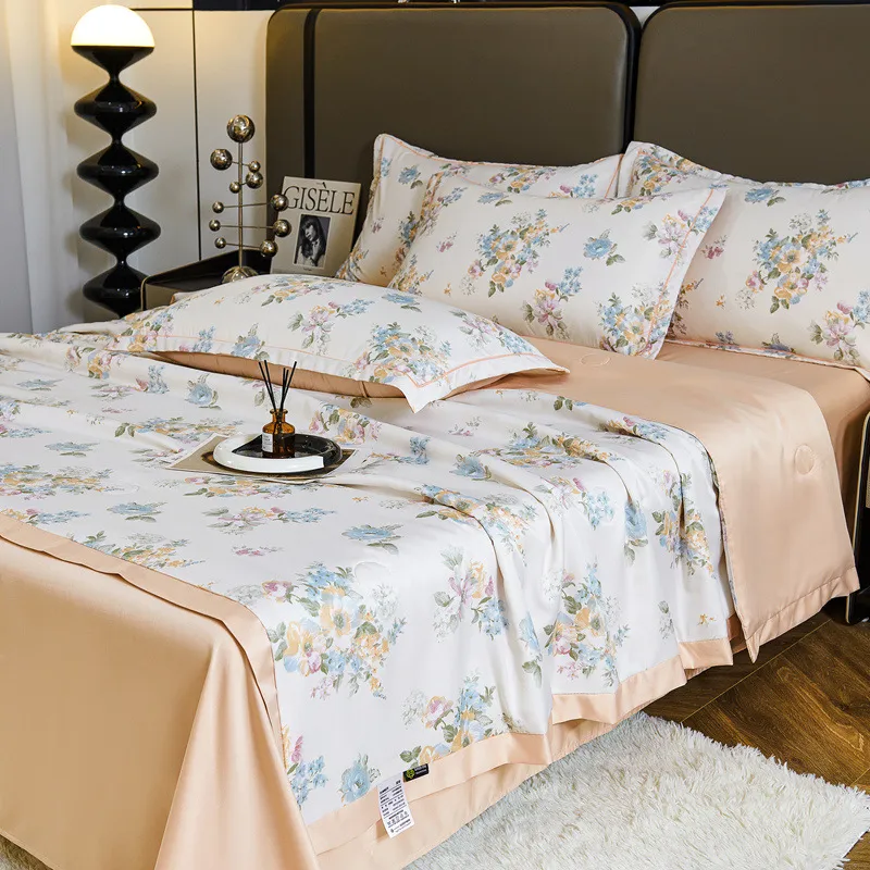 Country Style Floral Soft Summer Quilt Bedding