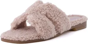CUSHIONAIRE Women's Visa cozy slide sandal  Memory Foam, Wide Widths Available