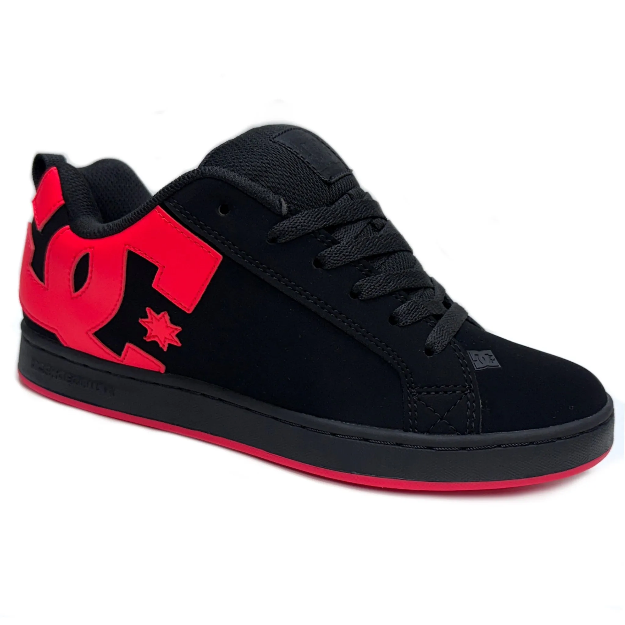 DC SHOES COURT GRAFFIK  BLACK HOT PINK LOW CUT CUPSOLE  LADIES TRAINERS