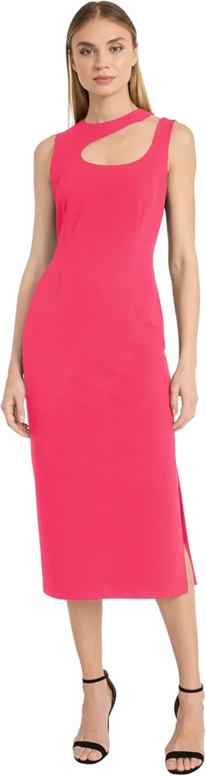 Donna Morgan Sleeveless Midi Cocktail Dress for Women-Wedding Guest, Birthday & Date Night Outfit