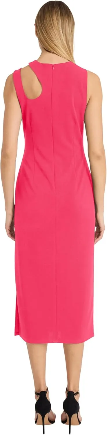 Donna Morgan Sleeveless Midi Cocktail Dress for Women-Wedding Guest, Birthday & Date Night Outfit