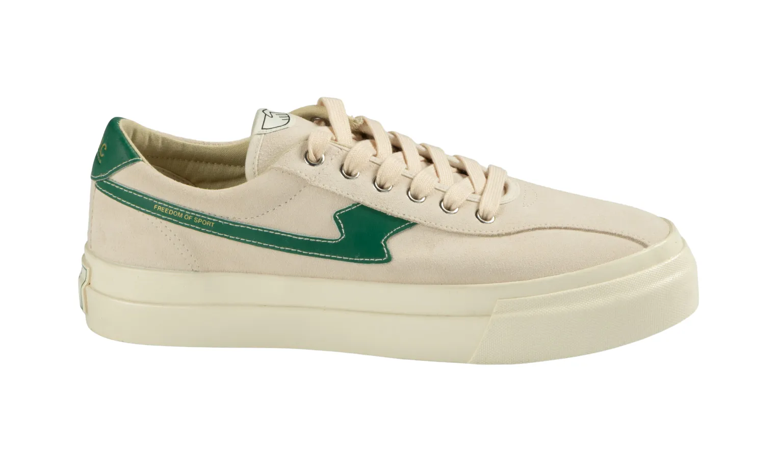 Ecru Green Dellow S Strike Suede Sneakers (men)