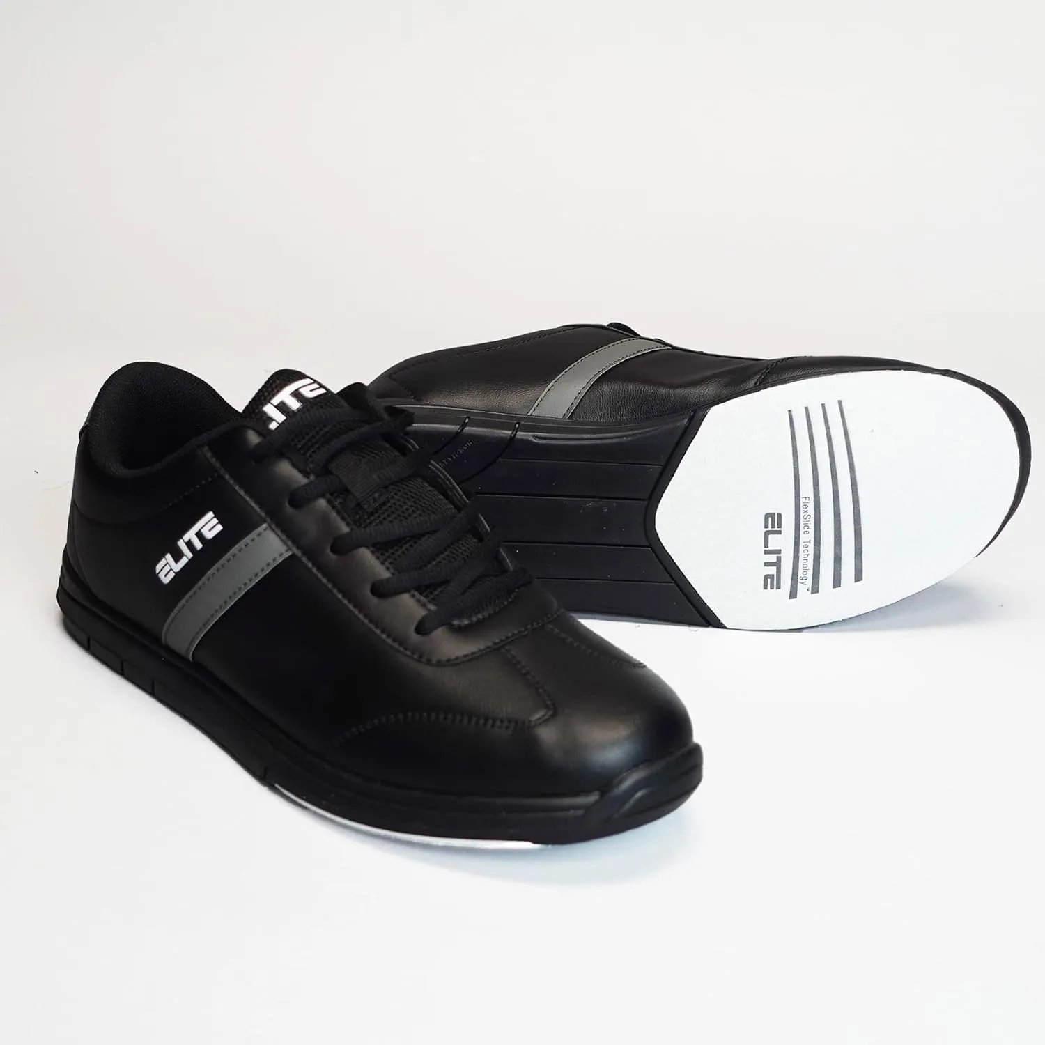 ELITE Men's Basic Bowling Shoes - Universal Sliding Soles, Lightweight, and Comfortable.
