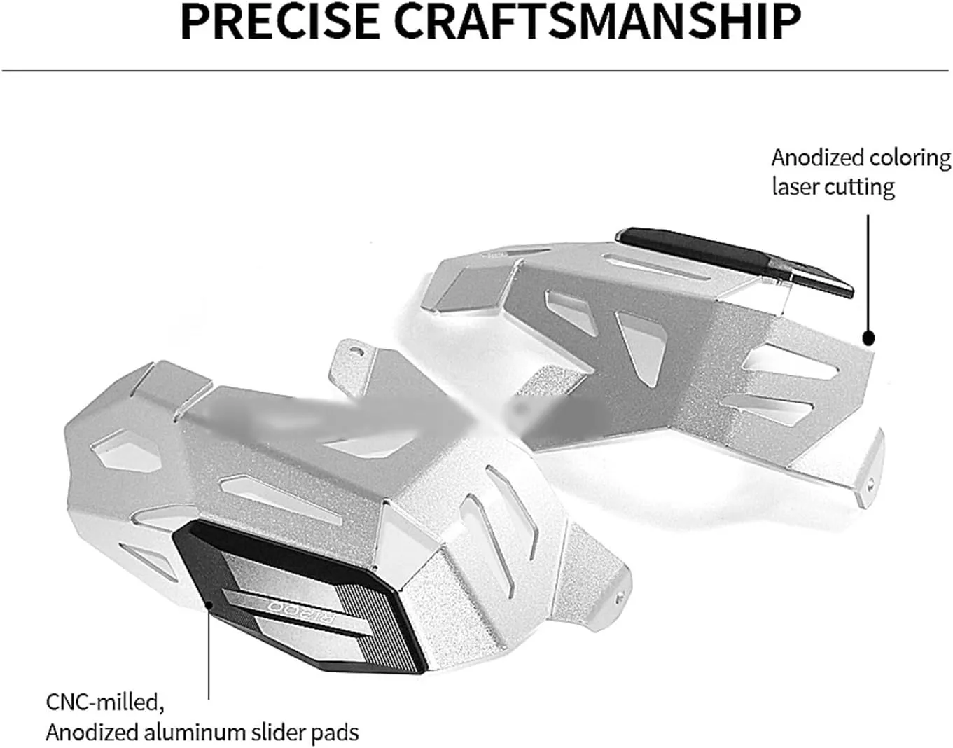 Engine Guard for BMW R1200GS LC Adventure 2012-2018 R1200R R1200RS R1200RT Engine Guards Cylinder Head Guards Protector Cover Cylinder Guard Sliders (Color : Silver-BIue)