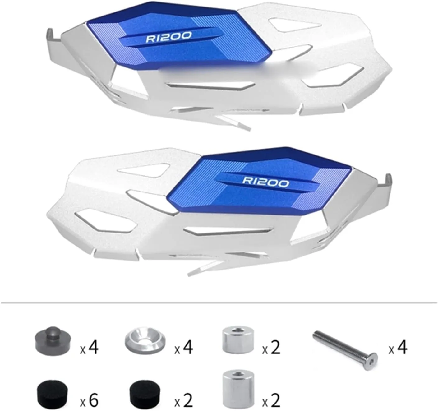 Engine Guard for BMW R1200GS LC Adventure 2012-2018 R1200R R1200RS R1200RT Engine Guards Cylinder Head Guards Protector Cover Cylinder Guard Sliders (Color : Silver-BIue)