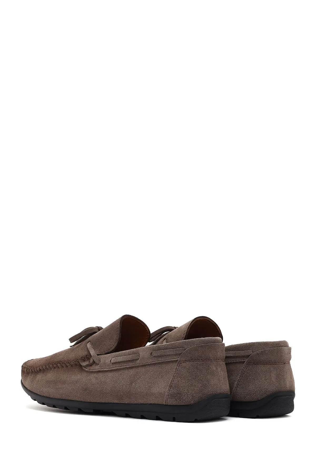 Erkek Vizon Süet Deri Casual Loafer