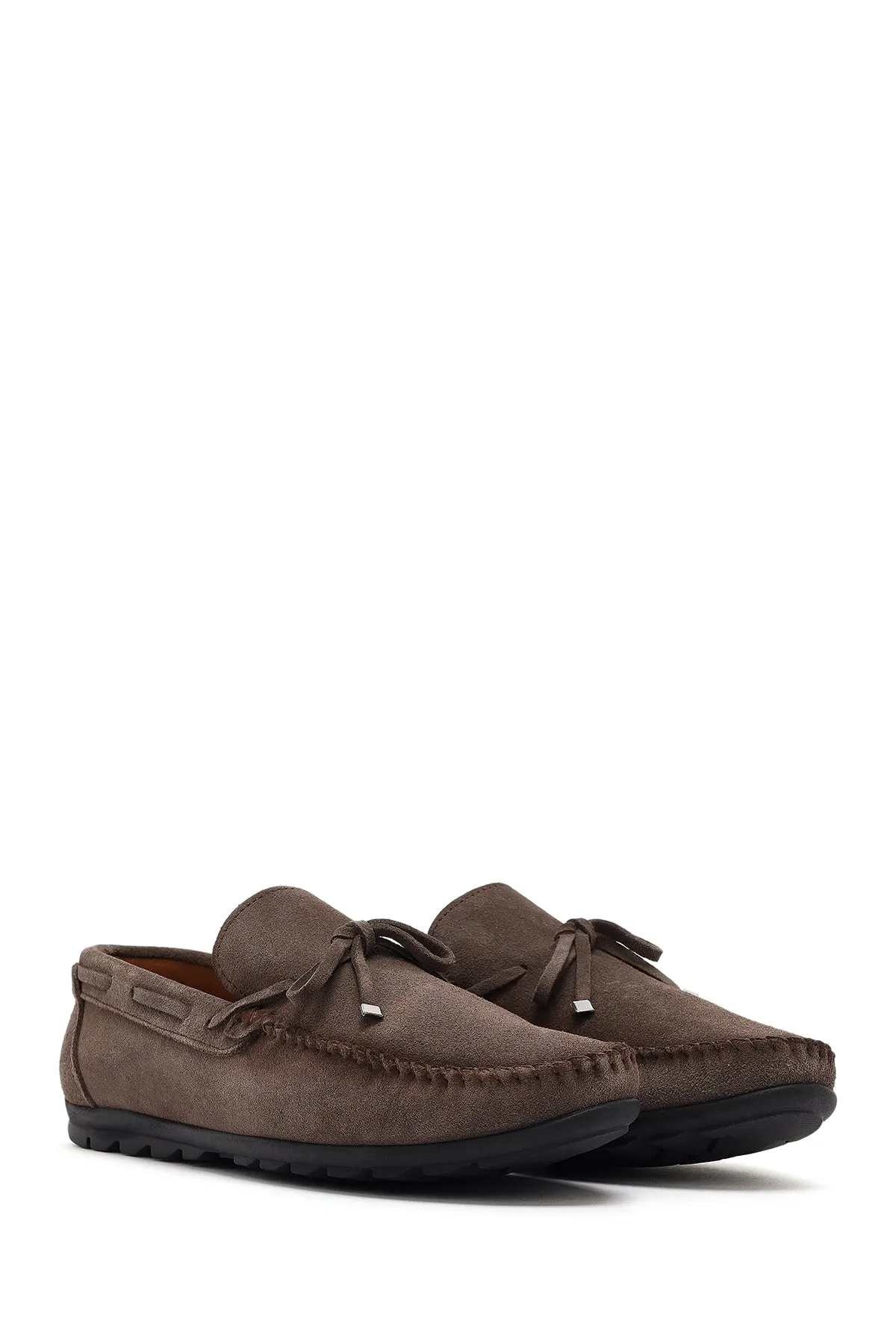 Erkek Vizon Süet Deri Casual Loafer