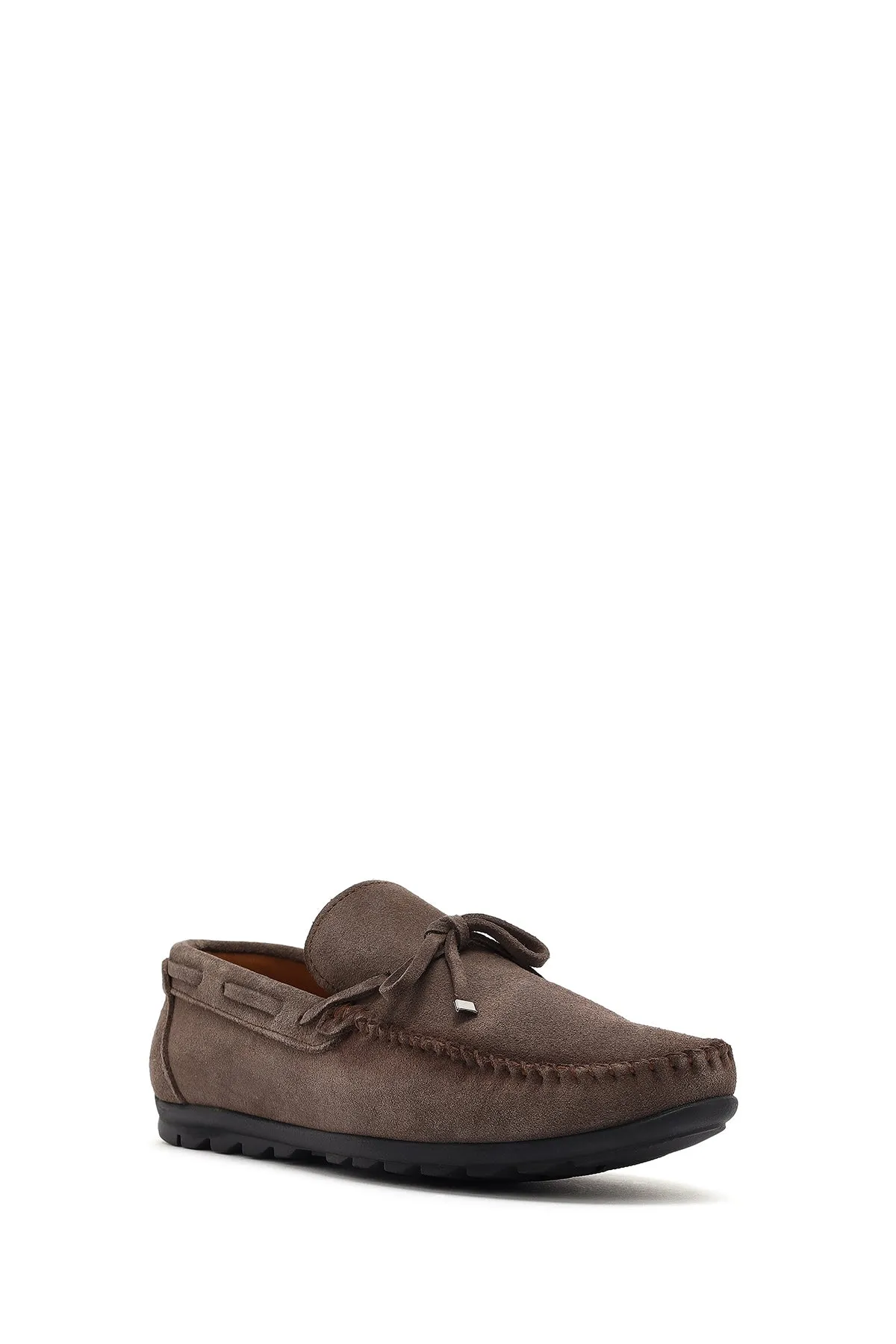 Erkek Vizon Süet Deri Casual Loafer