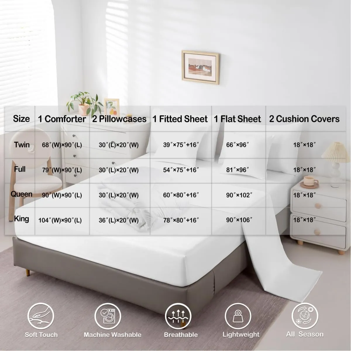 Erosebridal Rv Bedding Sets 7 Piece Plaid Camper Bed in A Bag Queen Rustic Farmhouse Camping Bunk Comforter Set Camper Accessories for Travel Trailers,Woodland Travel Bed Set for Kids Boys Men