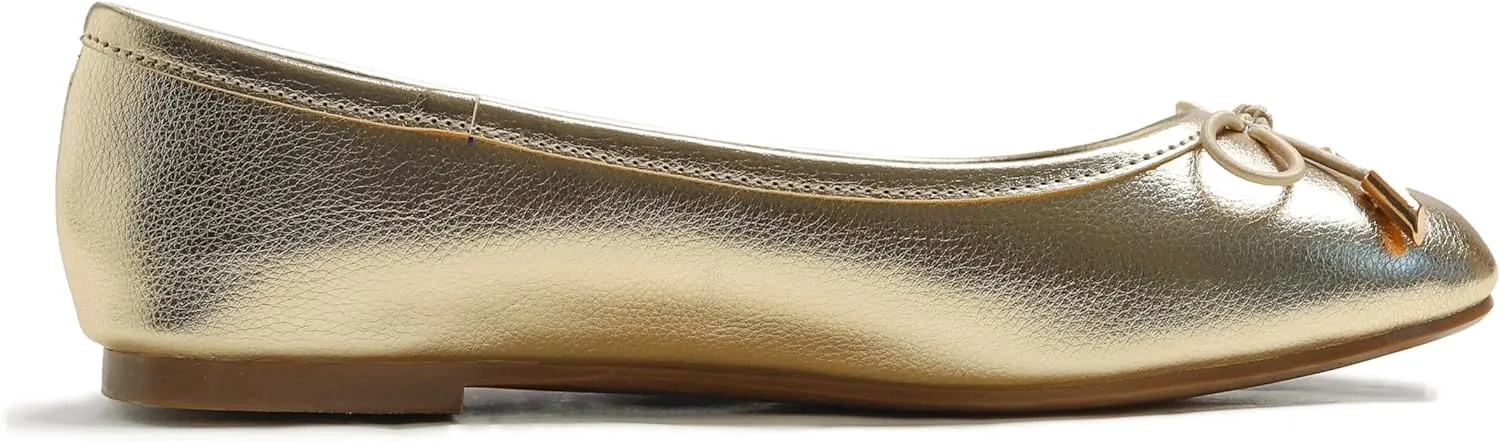 FEVERSOLE Women's Soft Cushion Comfort Round Toe Metal Trim Fashion Ballet Flats Walking Shoes