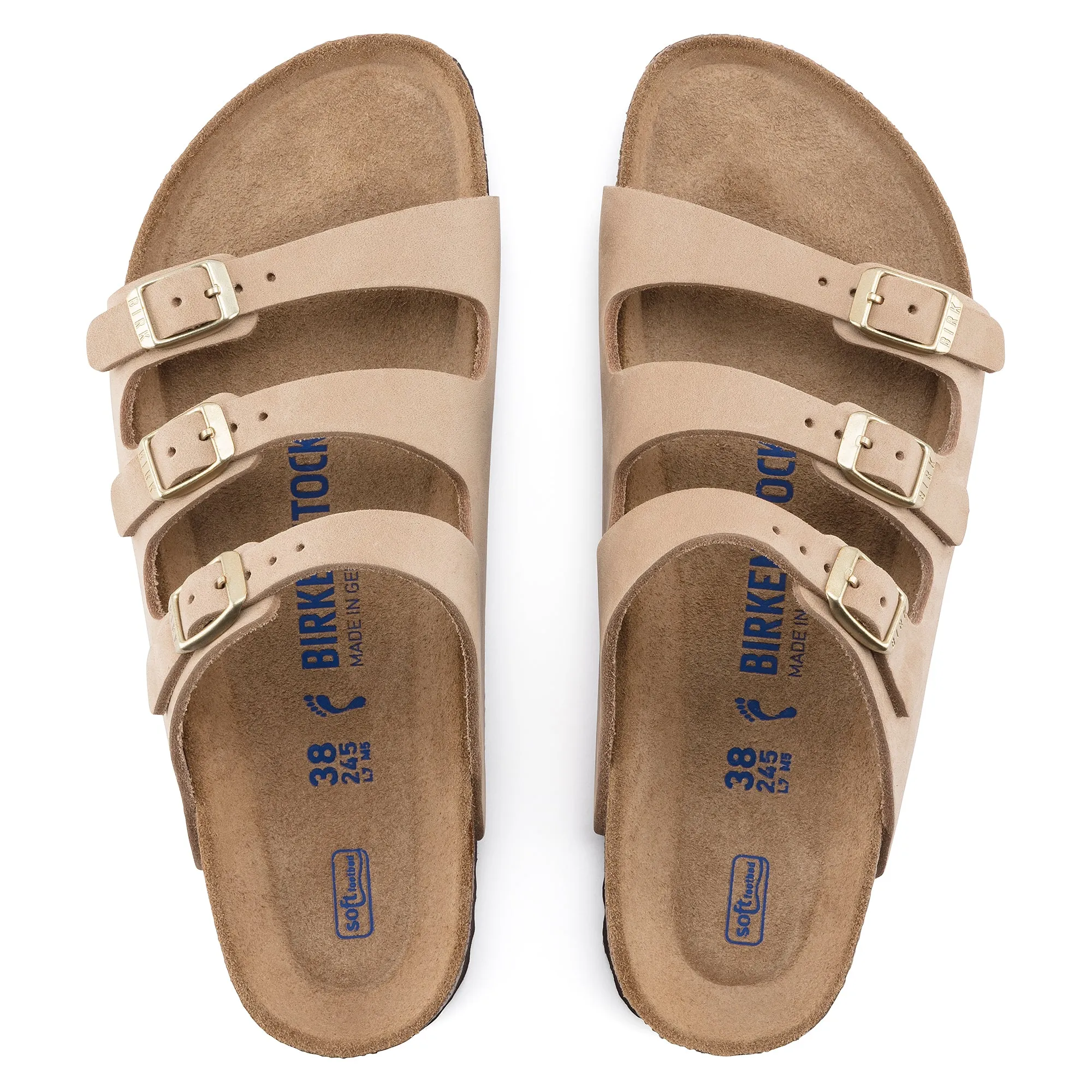 Florida Soft Footbed Nubuck Leather Sandcastle
