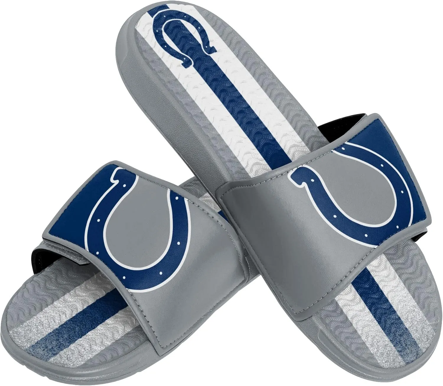FOCO Indianapolis Colts NFL Mens Team Stripe Gel Slide - M