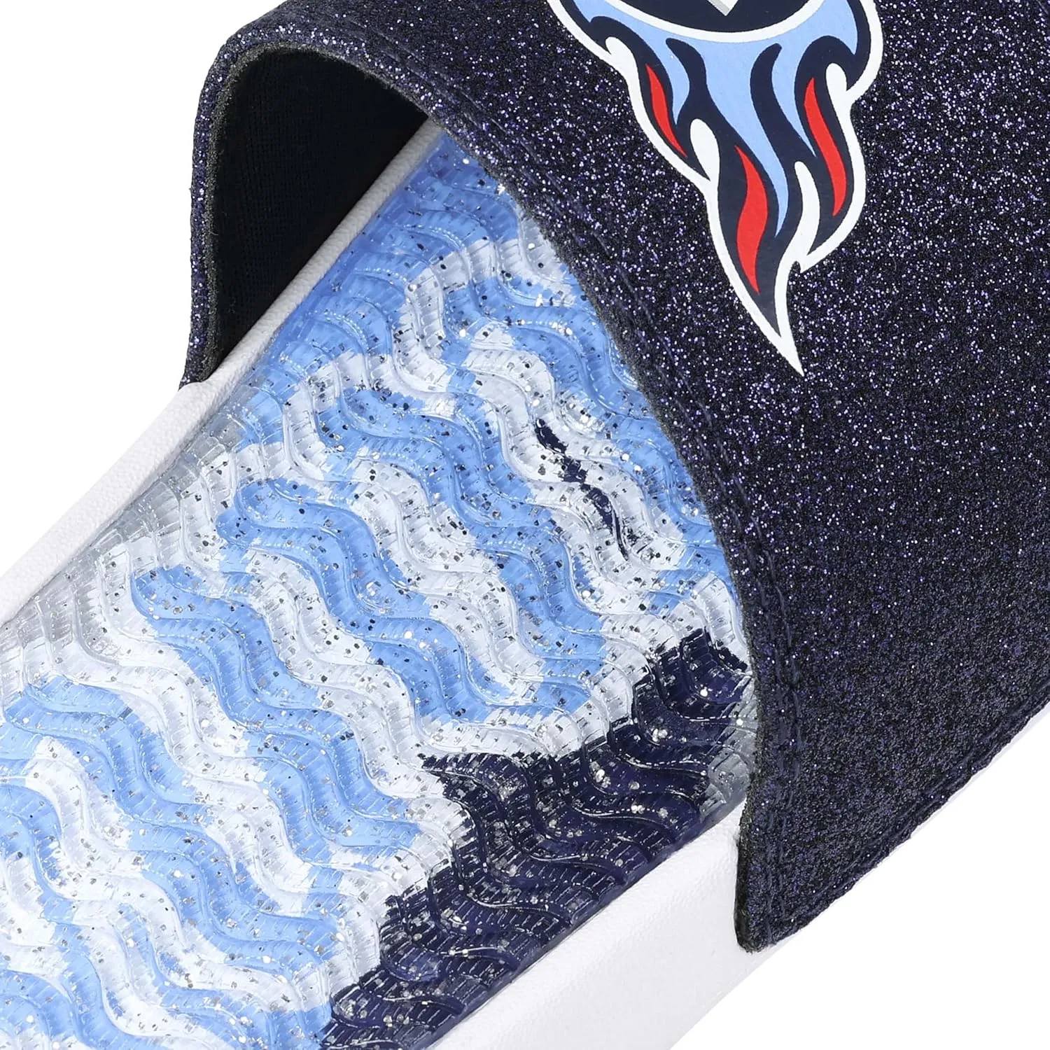 FOCO Women's NFL Glitter Gel Slide Sandal