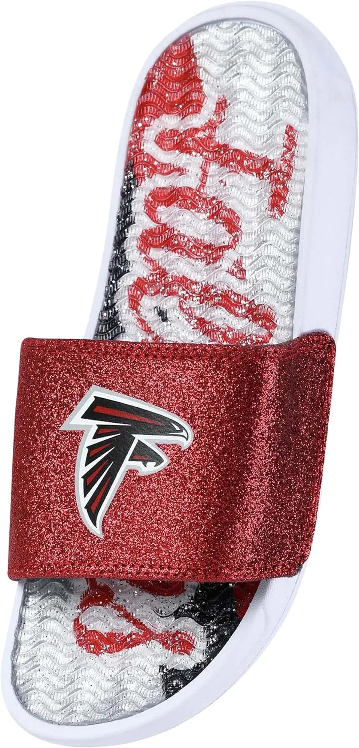 FOCO Women's NFL Glitter Gel Slide Sandal