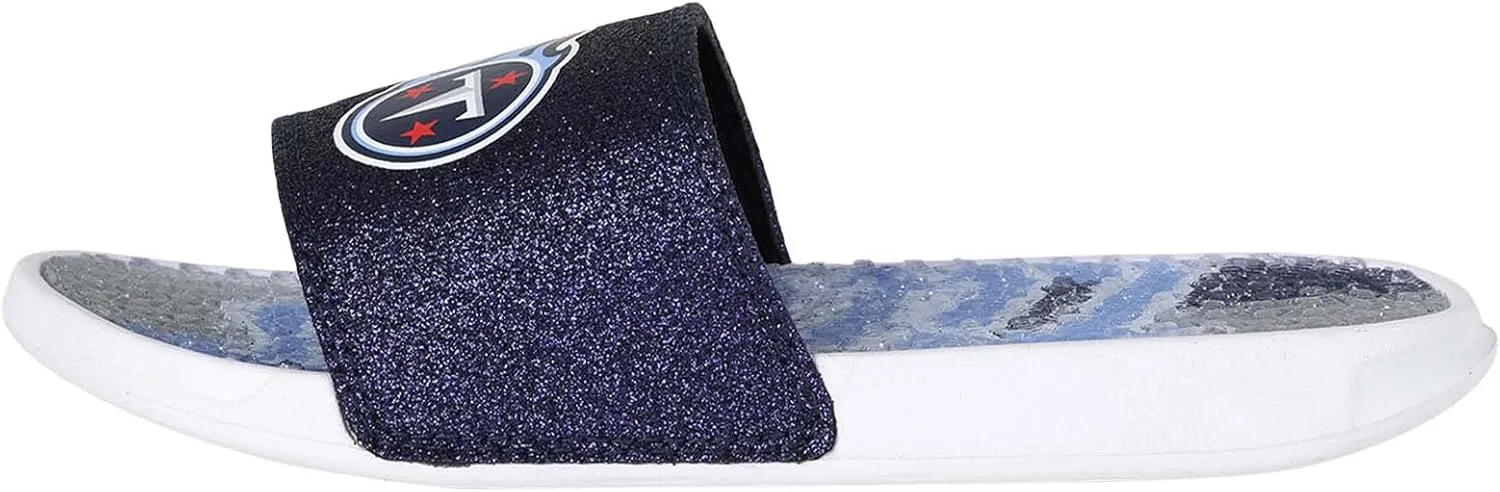 FOCO Women's NFL Glitter Gel Slide Sandal