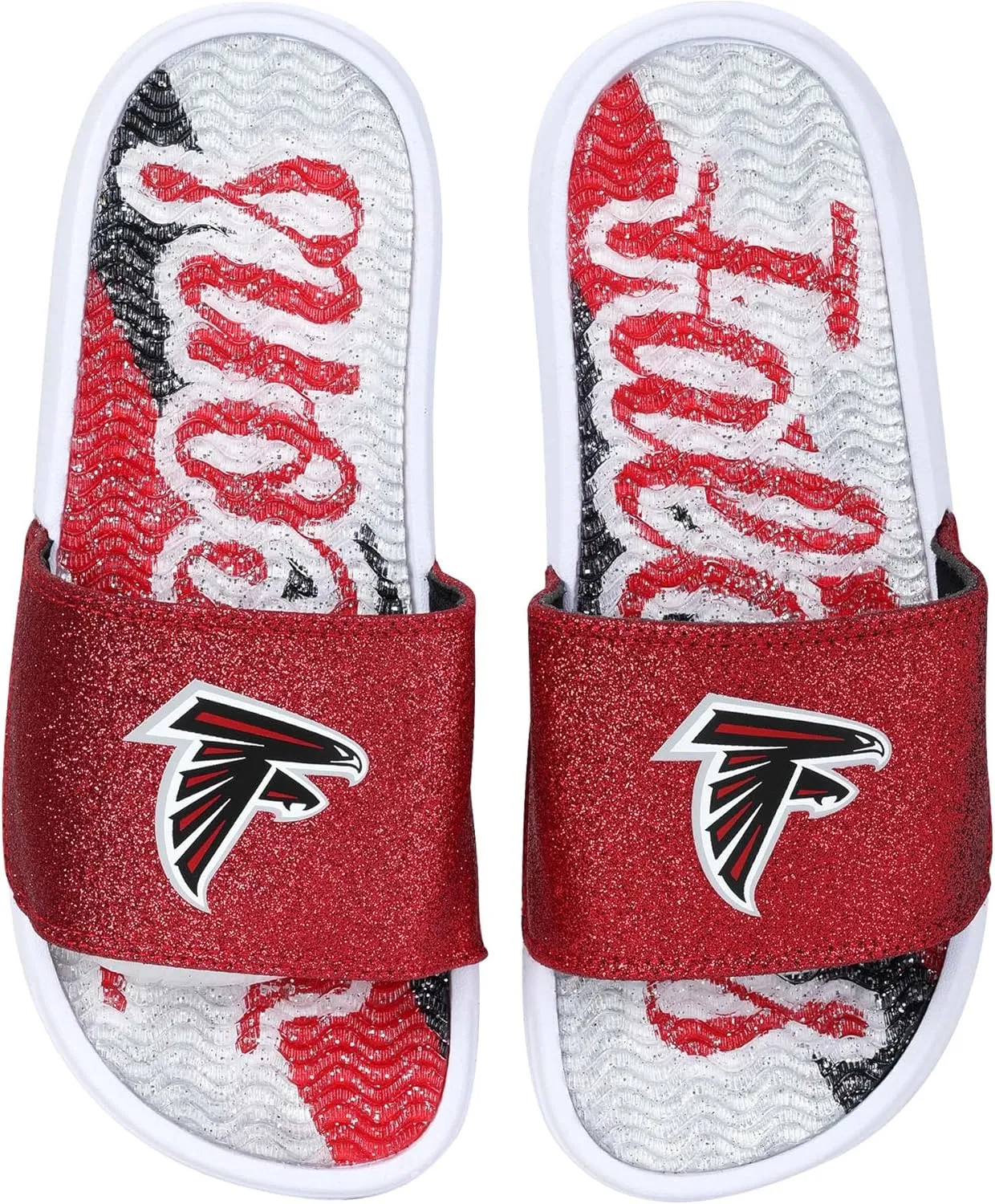FOCO Women's NFL Glitter Gel Slide Sandal