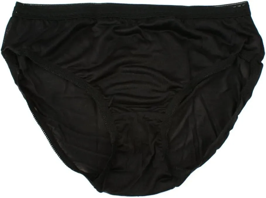 Forever Angel Women's 100% Silk Knitted Midrise Panties Briefs