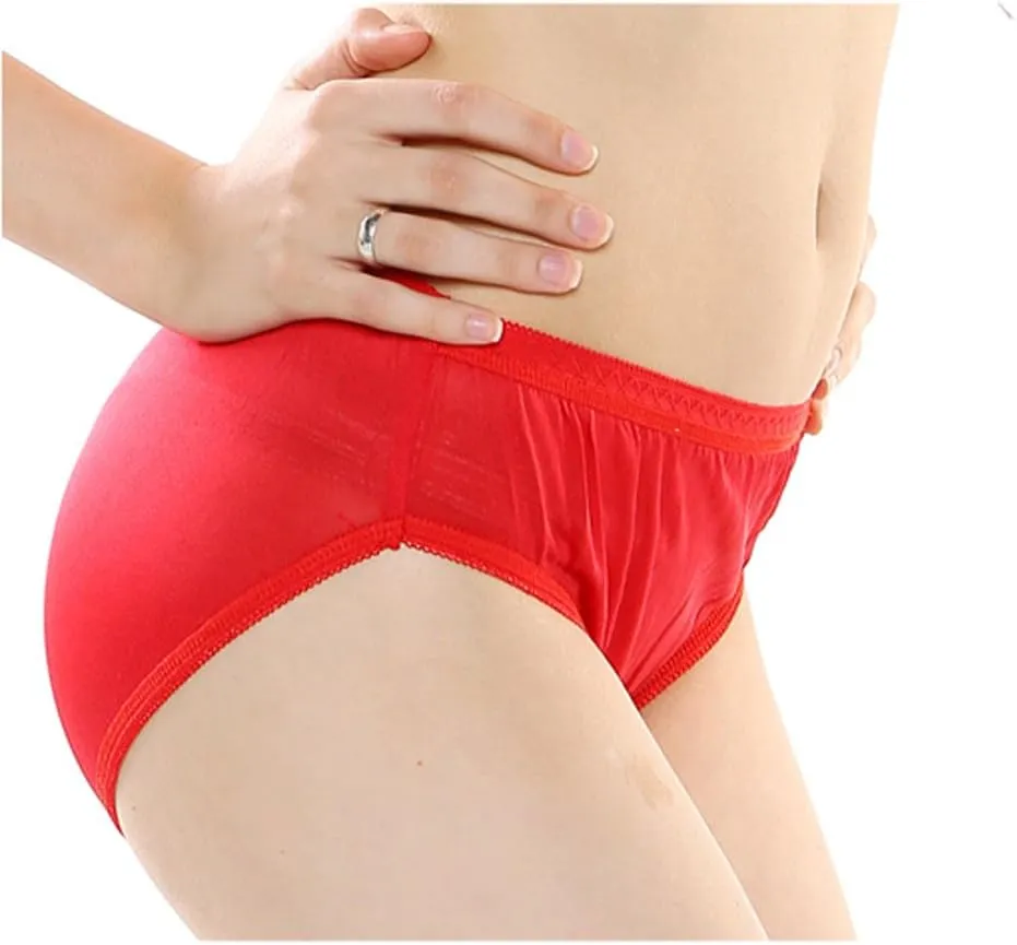 Forever Angel Women's 100% Silk Knitted Midrise Panties Briefs