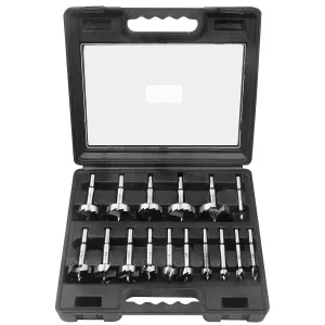 Forstner Bit Set 16Pcs - Forstner Bit Wood Drilling, Forstner Drill Bit with Center Positioning