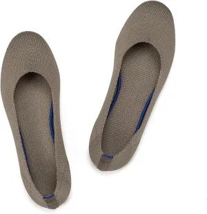 Frank Mully Women’s Ballet Flat Shoes Knit Dress Shoes Round Toe Slip On Ballerina Walking Flats Shoes for Woman Low Wedge Comfort Soft