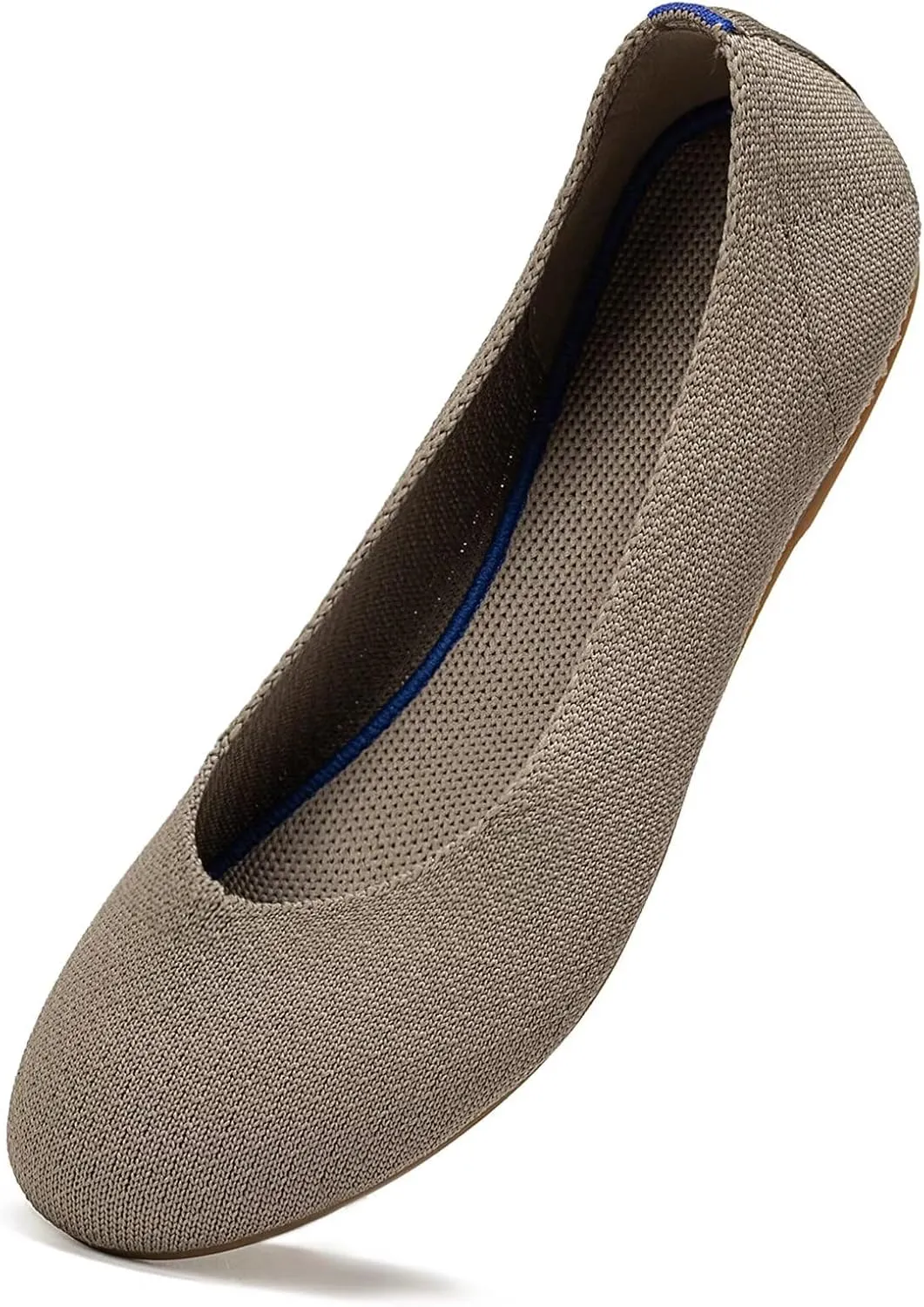 Frank Mully Women’s Ballet Flat Shoes Knit Dress Shoes Round Toe Slip On Ballerina Walking Flats Shoes for Woman Low Wedge Comfort Soft