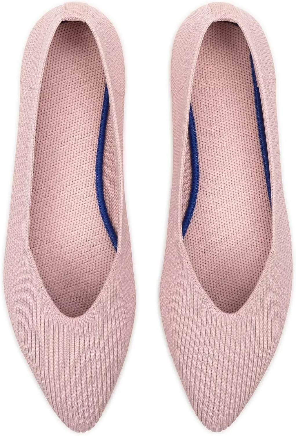 Frank Mully Womens Flat Shoes Classic Pointed Toe Flats Knitted Dress Shoes Soft Flats for Woman Comfortable Dressy