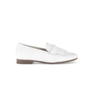 Gabor Cheviot 62.433.90 Off White Patent Loafers G Fit