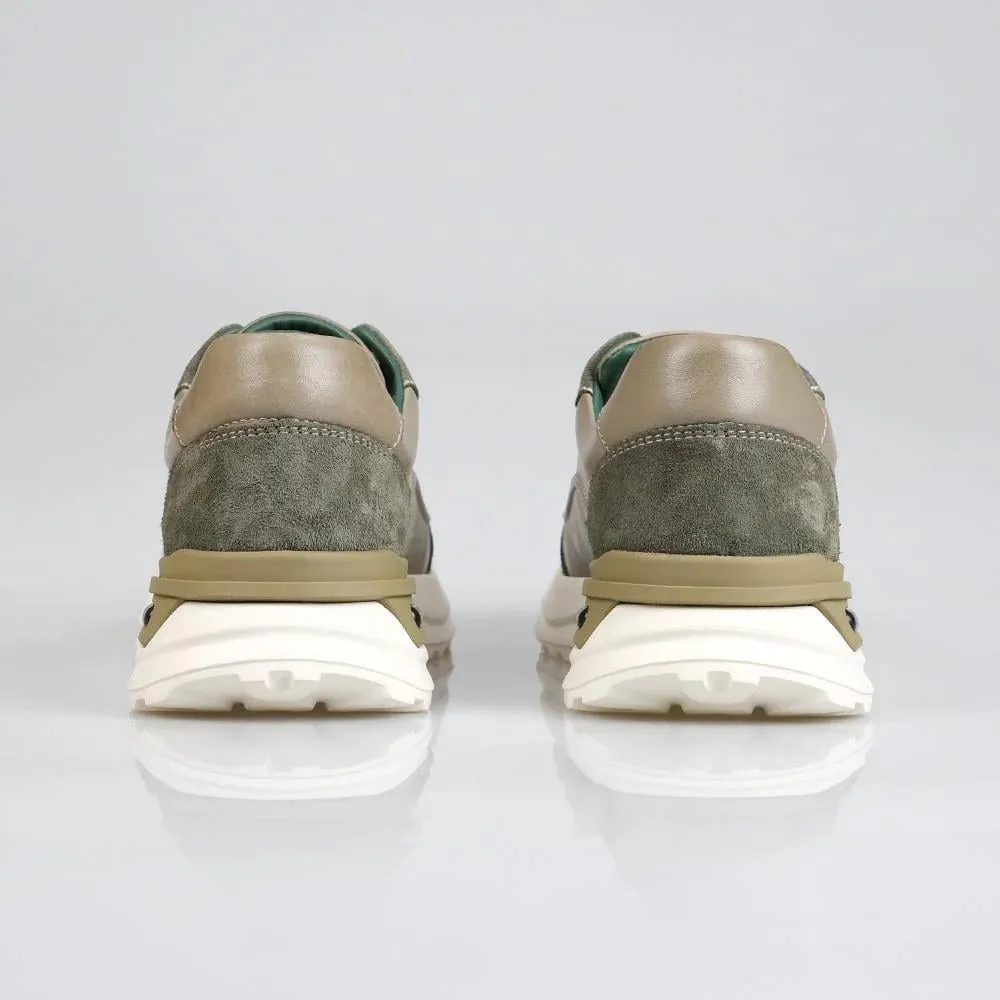 Genuine Leather Khaki Sneaker TG-102 SCB-317