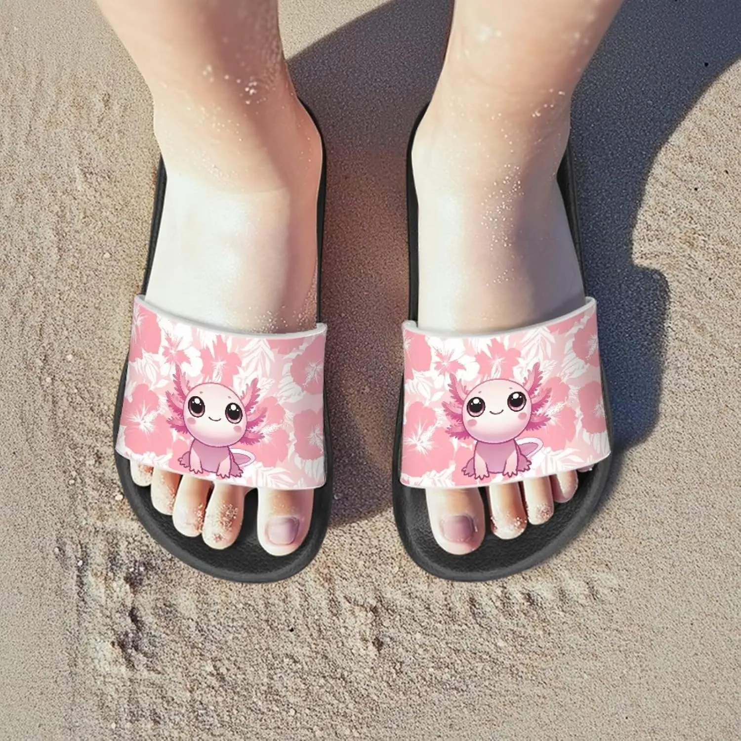 Girls Slip-On Sandals Funny Slide Sandals for Kids Lightweight Design