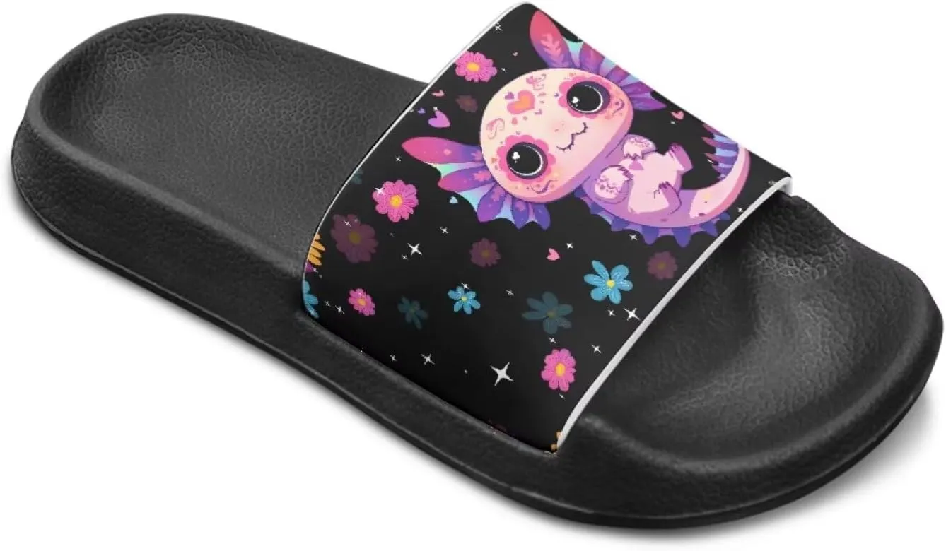 Girls Slip-On Sandals Funny Slide Sandals for Kids Lightweight Design