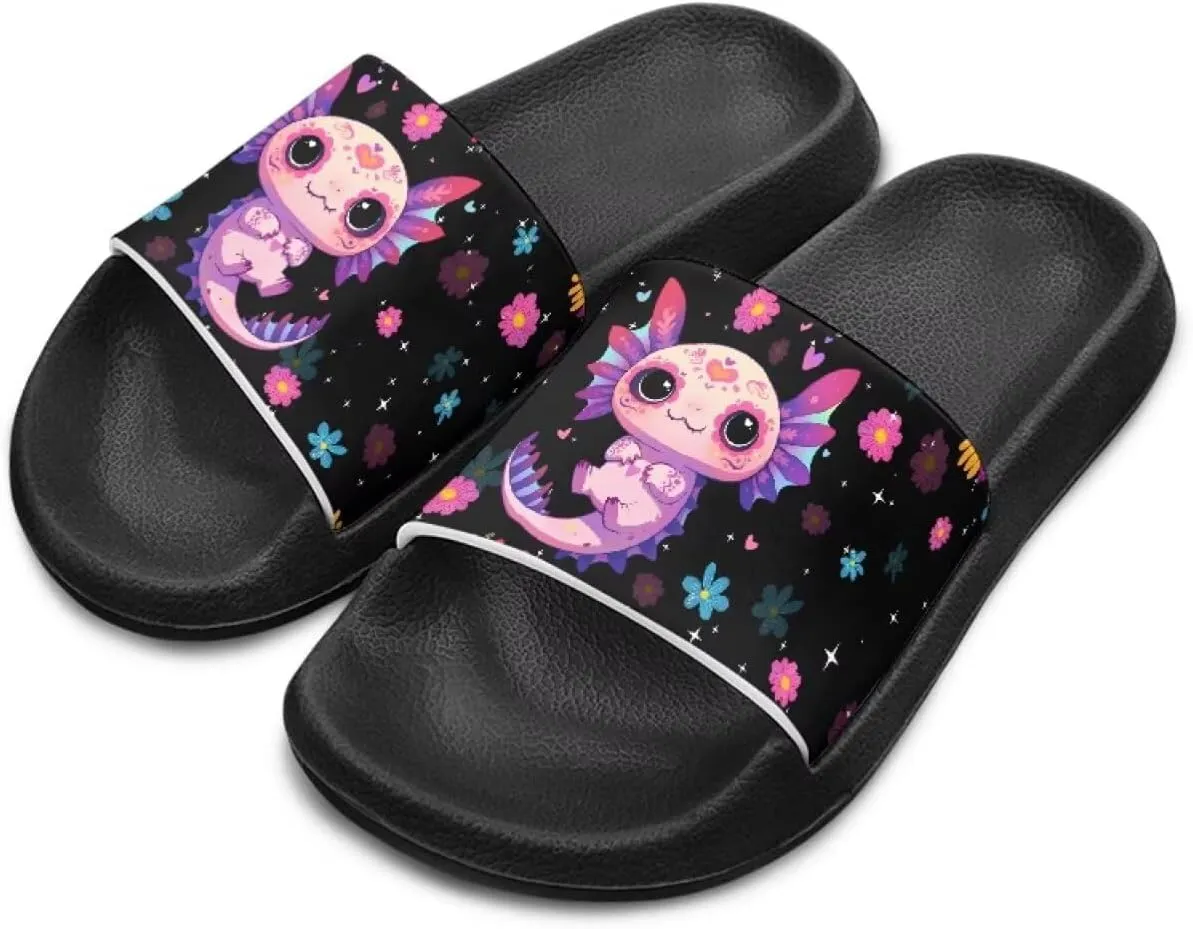 Girls Slip-On Sandals Funny Slide Sandals for Kids Lightweight Design