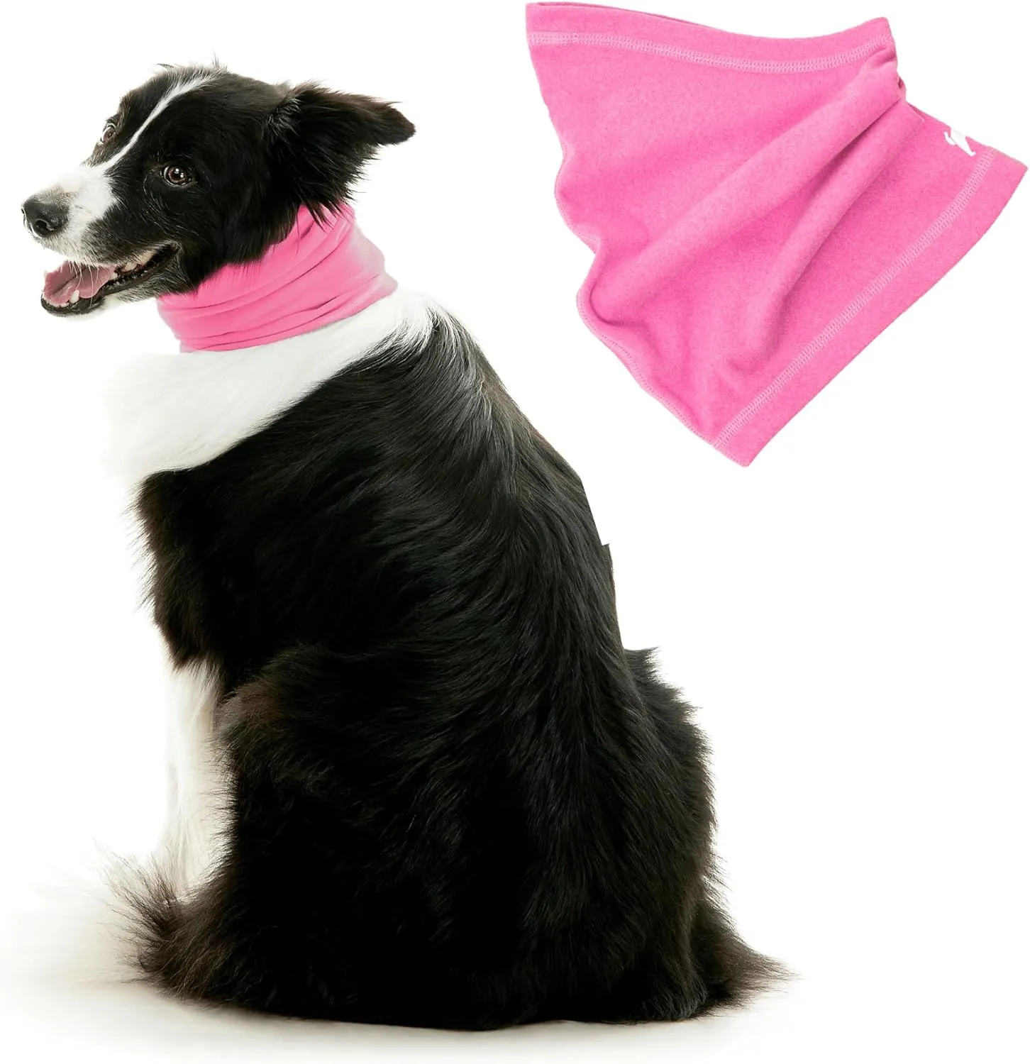 Gooby Snood - Hot Pink, Medium - Warm Cover for Dogs to Protect from Cold or Noise